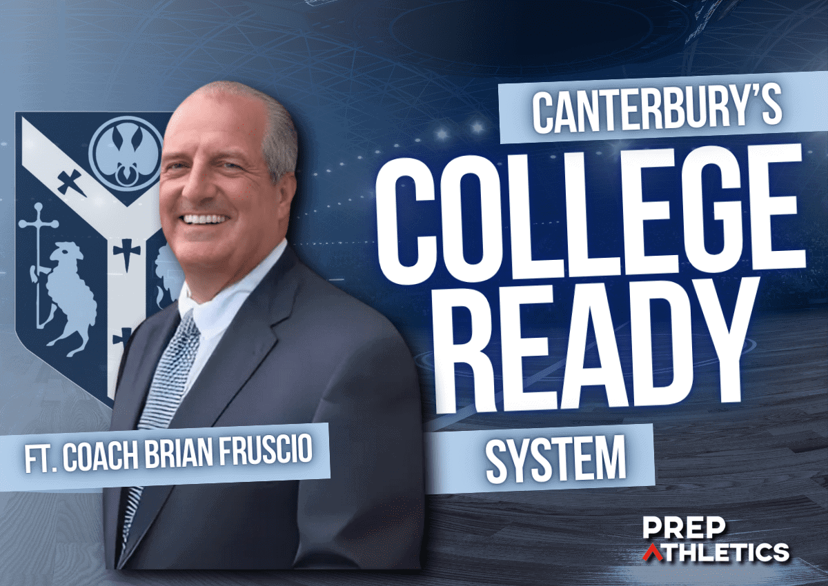 Advanced college readiness coaching system with Coach Brian Fruscio at Canterbury, focusing on athletic development, sports performance, and college prep training for student-athletes.